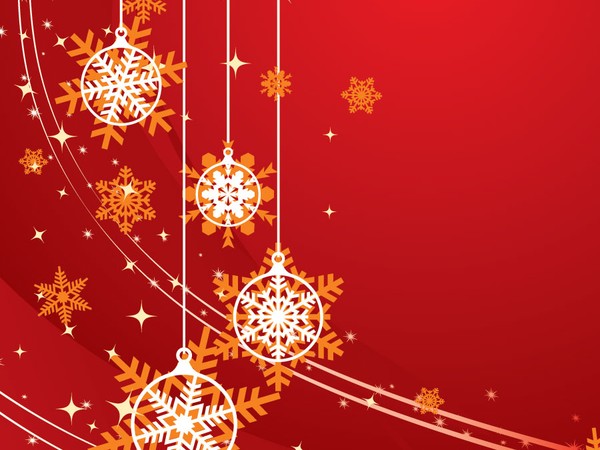 600x450 Christmas Background Red Vector Graphic
