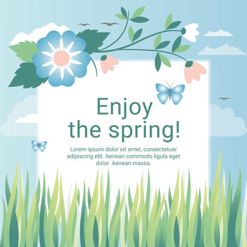 490x490 Spring Holiday Vector Illustration