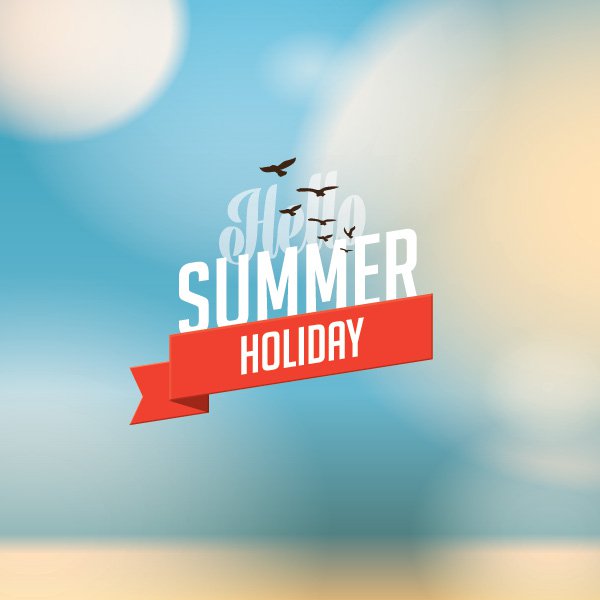600x600 Summer Holiday Free Vector 123freevectors