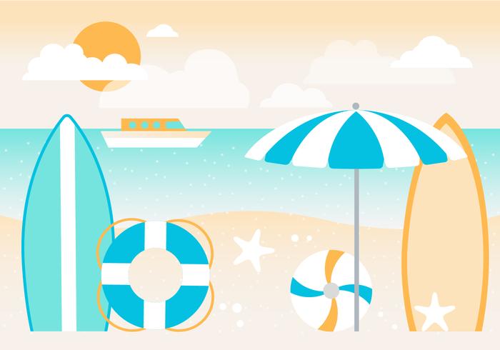 700x490 Summer Holiday Vector Background