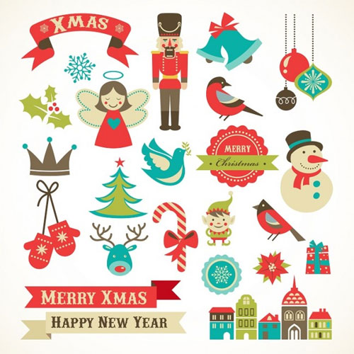 500x500 20 Free Christmas Holiday Vector Graphics Designfreebies