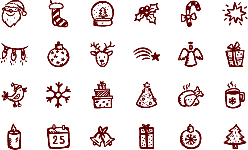 496x300 Merry Icons 100 Christmas Vector Icons