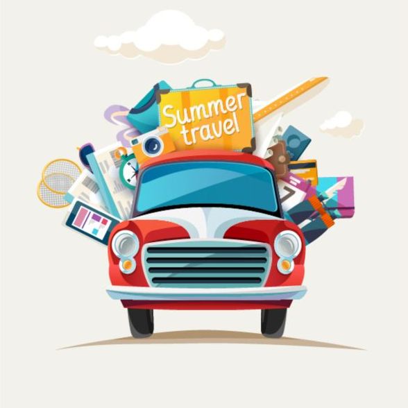 588x588 Travel By Car In Summer Holiday Vector Free Download