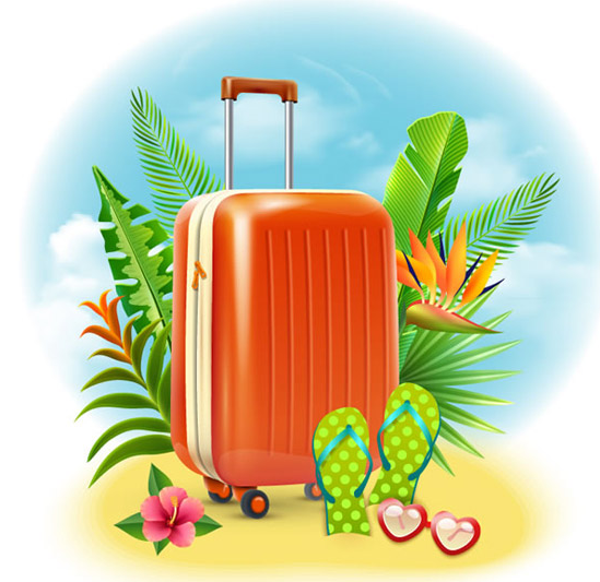 549x533 Free Summer Holiday Suitcase Vector