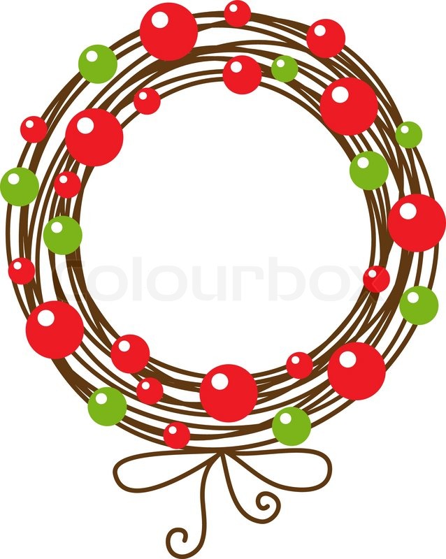638x800 Abstract Christmas Wreath Stock Vector Colourbox