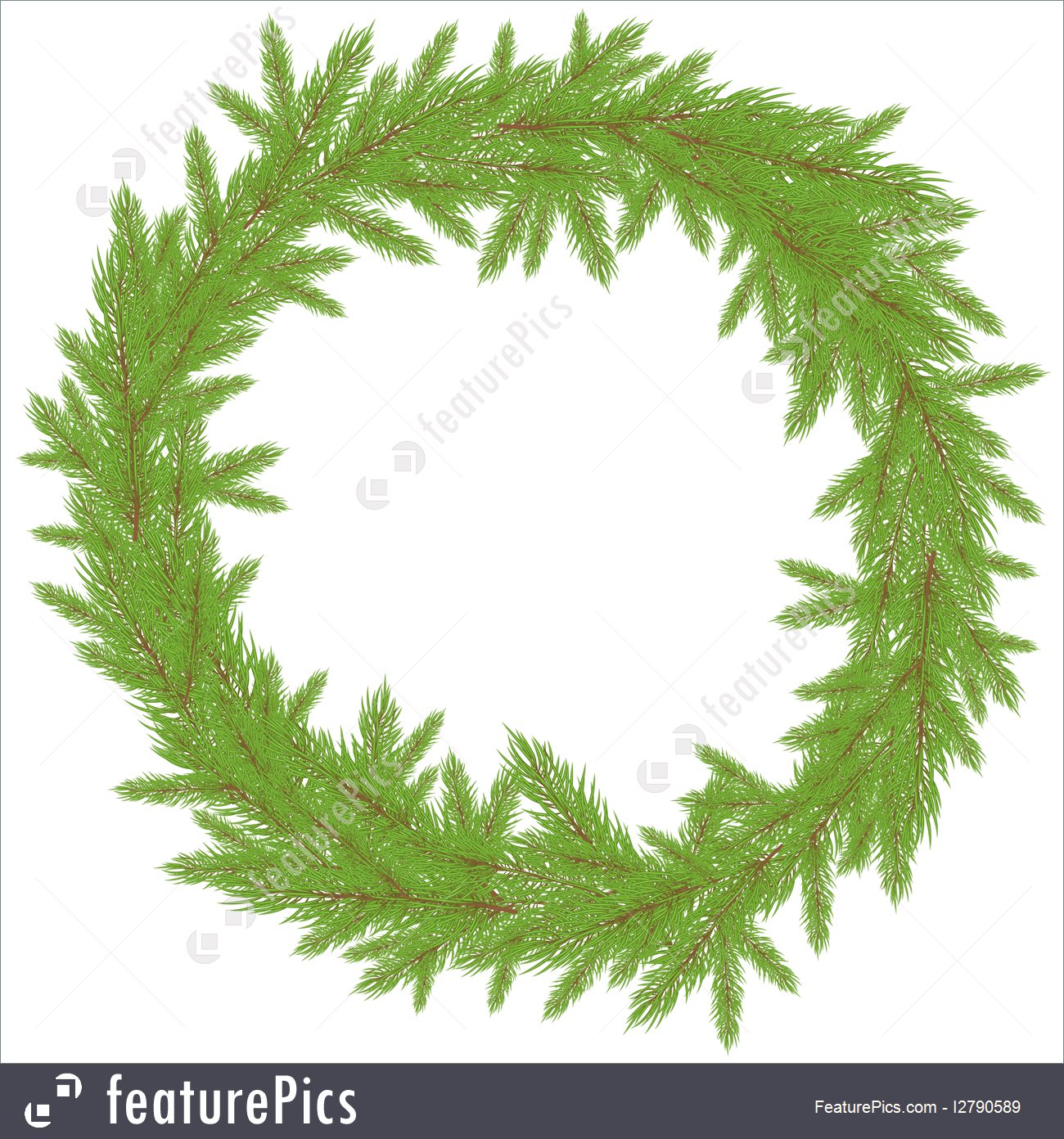 1300x1392 Holidays Christmas Wreath. Vector
