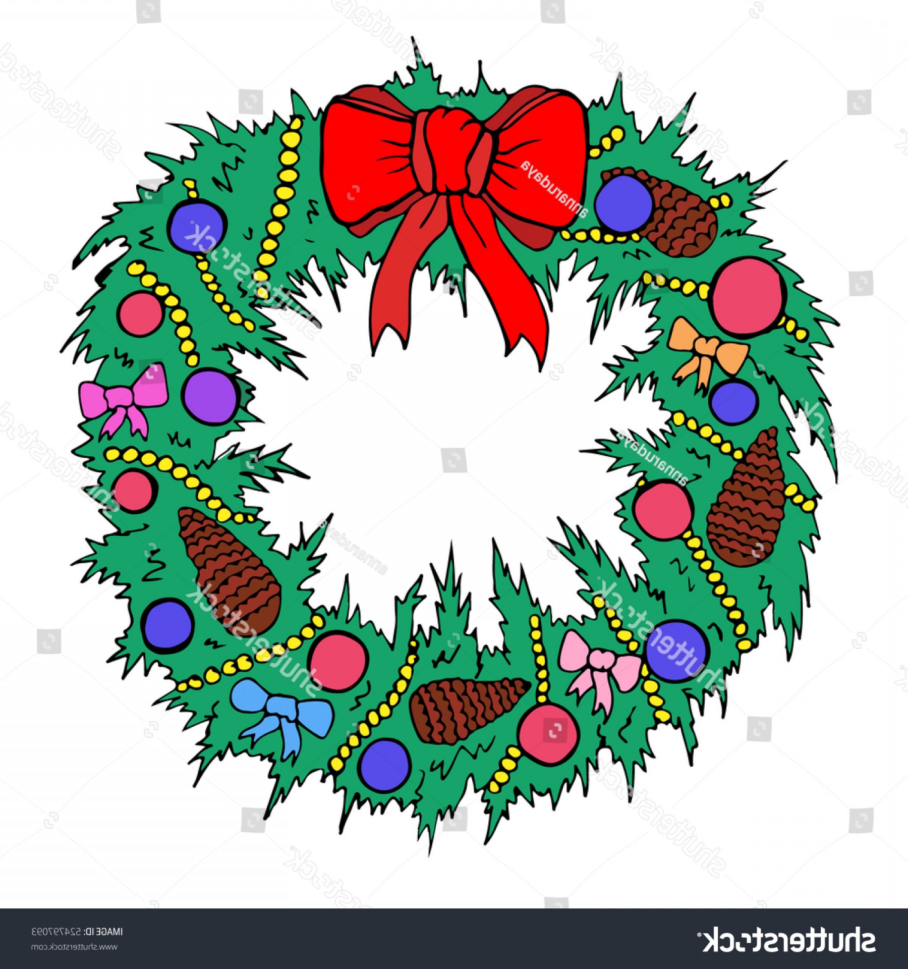 1800x1920 Vector Holiday Wreath Shopatcloth