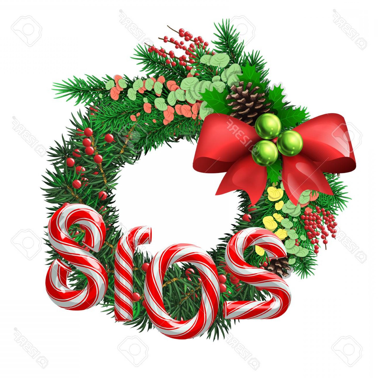 1560x1560 Vector Xmas Wreath Shopatcloth