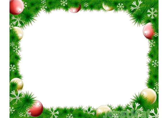 700x490 Christmas Wreath Vector Border