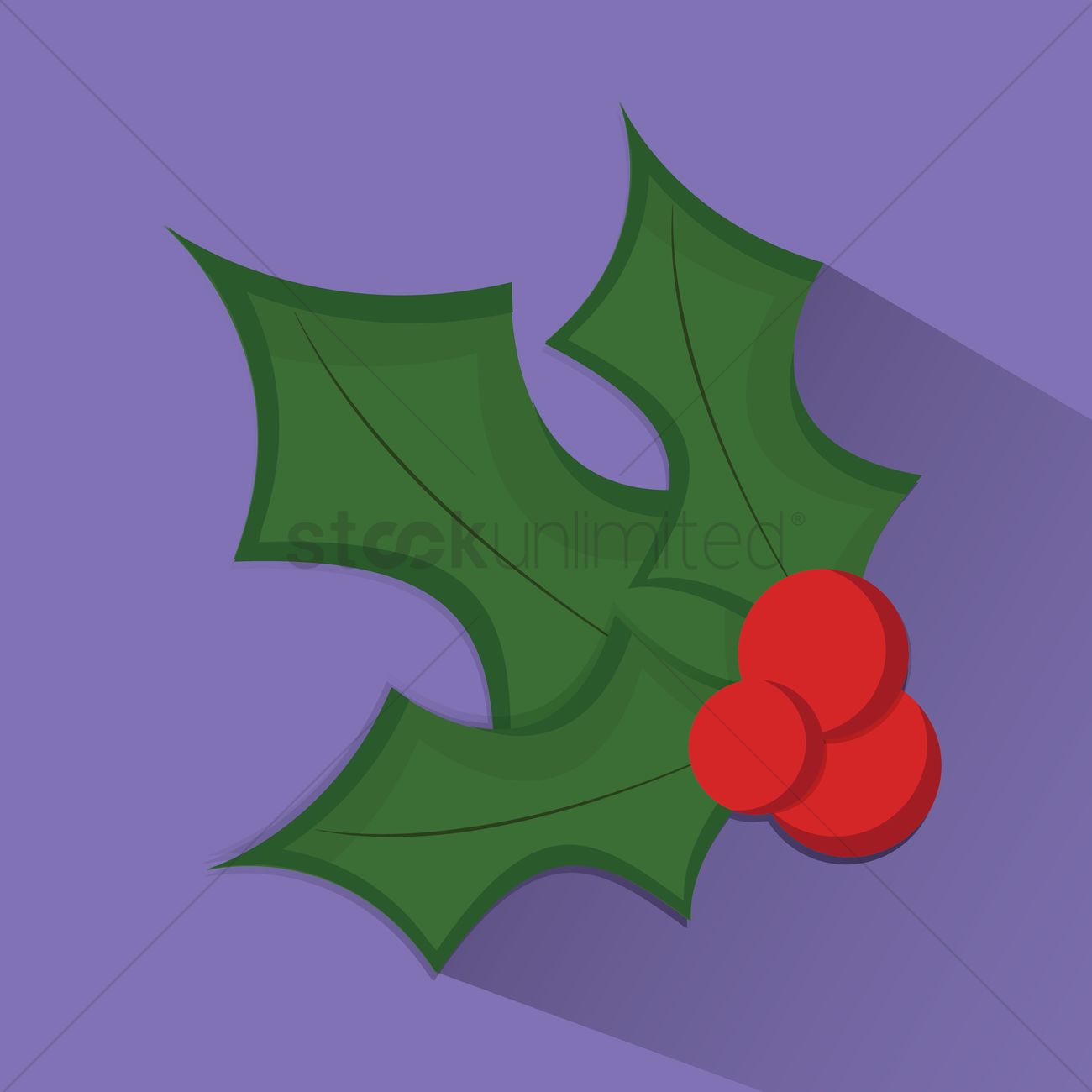 1300x1300 Holly Berry Vector Image