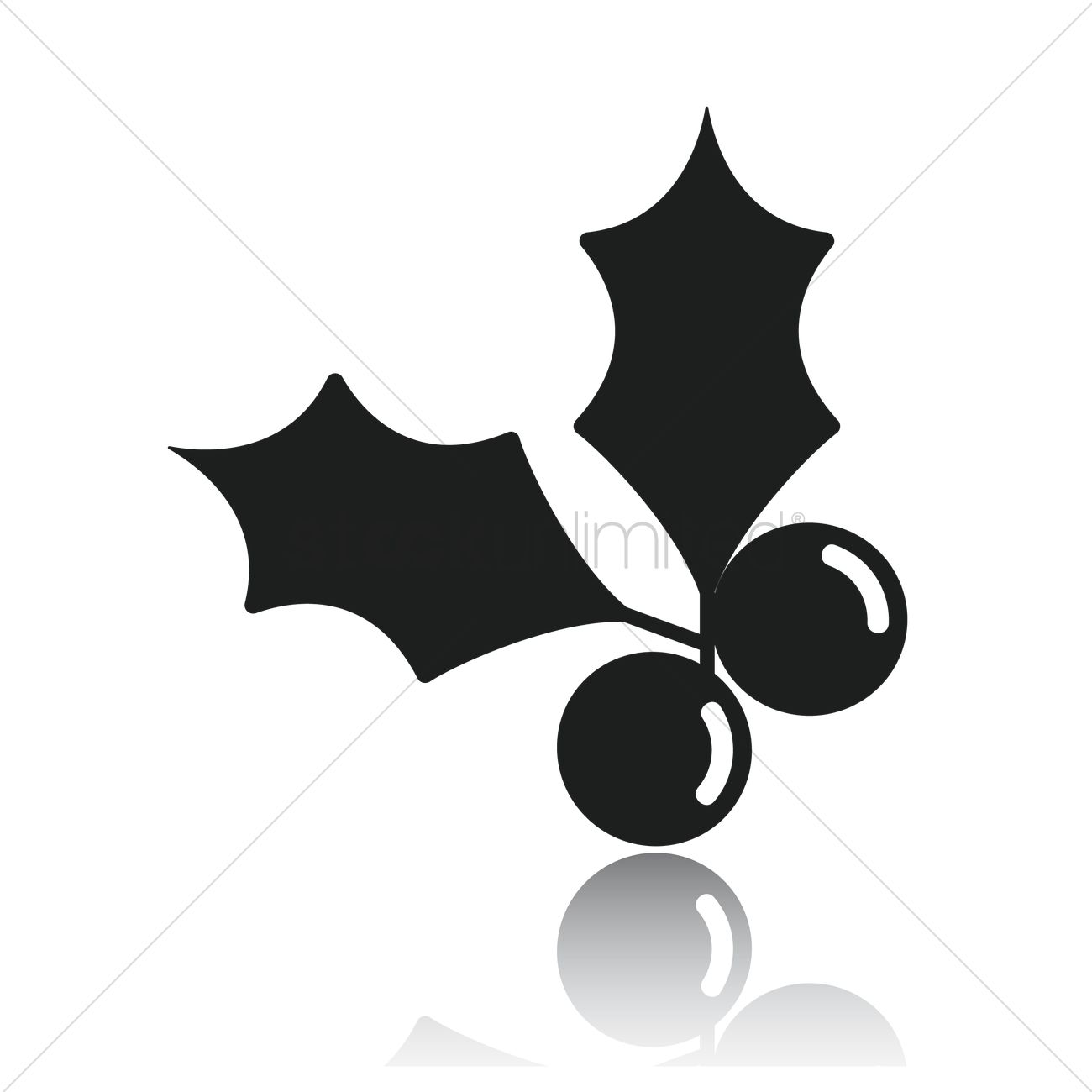 1300x1300 Holly Berry Vector Image