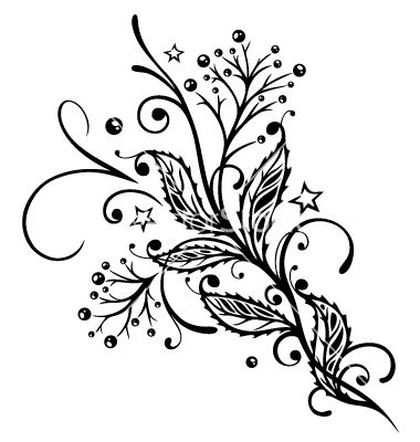 380x400 Christmas Holly Vector Art