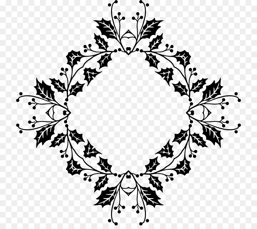 900x800 Floral Design Line Art Black And White Clip Art