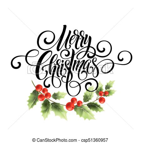 450x457 Merry Christmas Handwriting Script Lettering. Christmas Greeting