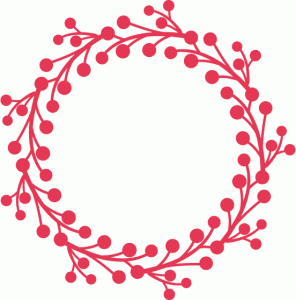 296x300 Collection Of Holly Berry Wreath Clipart High Quality, Free
