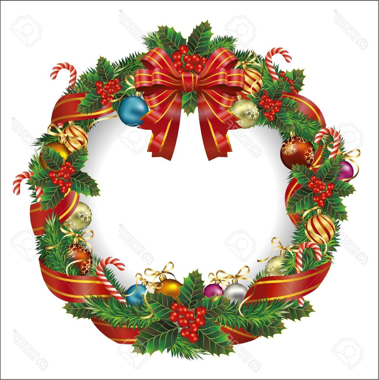1298x1300 Best Hd Christmas Wreath Vector Photos
