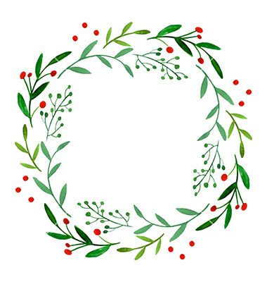 380x400 Watercolor Wreath On Vectorstock Crafts Diy
