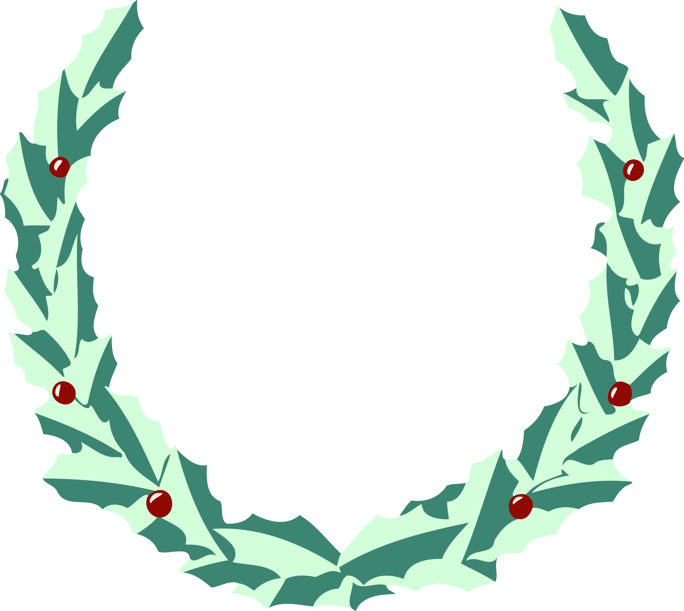 2400x2144 Wreath Vector Clipart Image