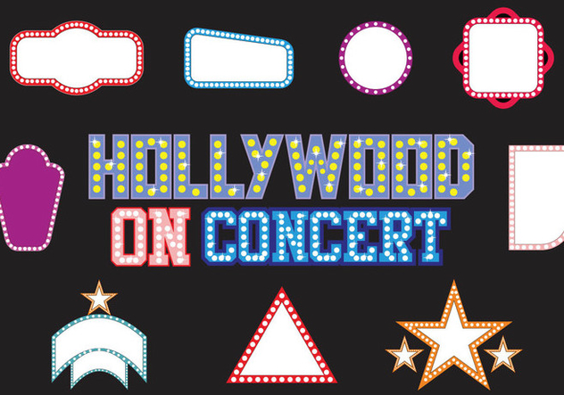 632x443 Hollywood Sign Lights Free Vector Download 413807 Cannypic