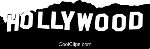 480x157 Hollywood Sign Royalty Free Vector Clip Art Illustration Arts0129