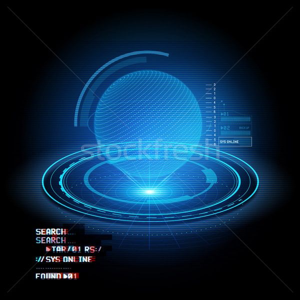 600x600 Hologram Globe Projection Stock Photo (C) Solarseven ( 7879465