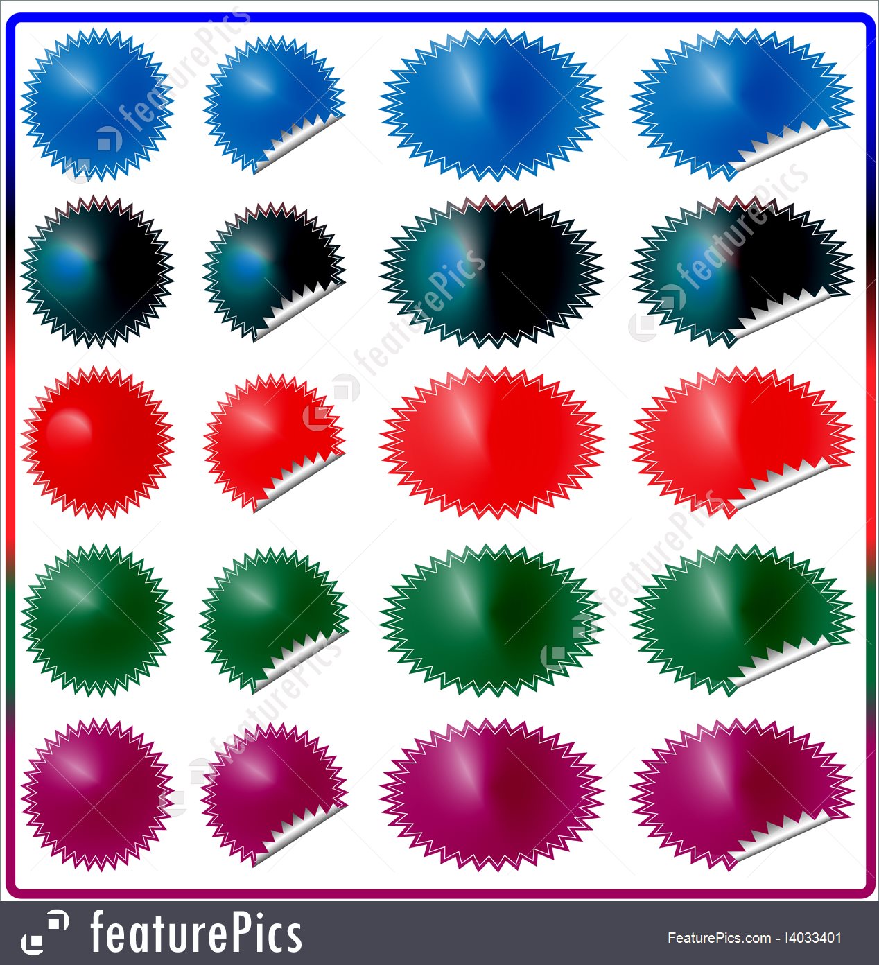 1268x1392 Hologram Vector Stickers