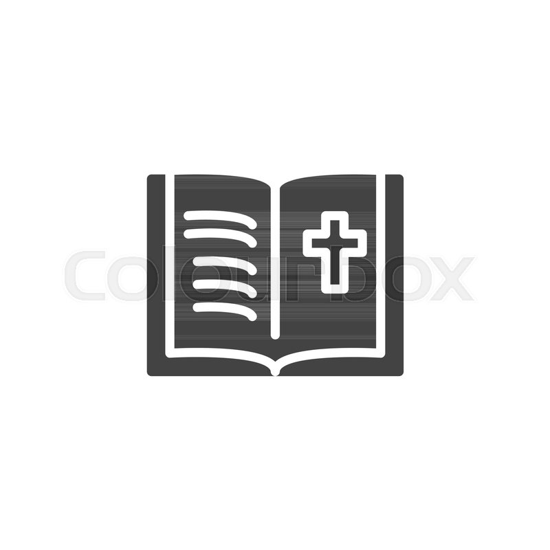800x800 Holy Bible Vector Icon. Filled Flat Sign For Mobile Concept And