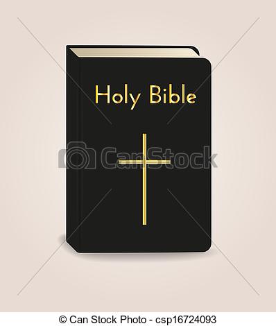398x470 Holy Bible Book With Golden Text And Cross.