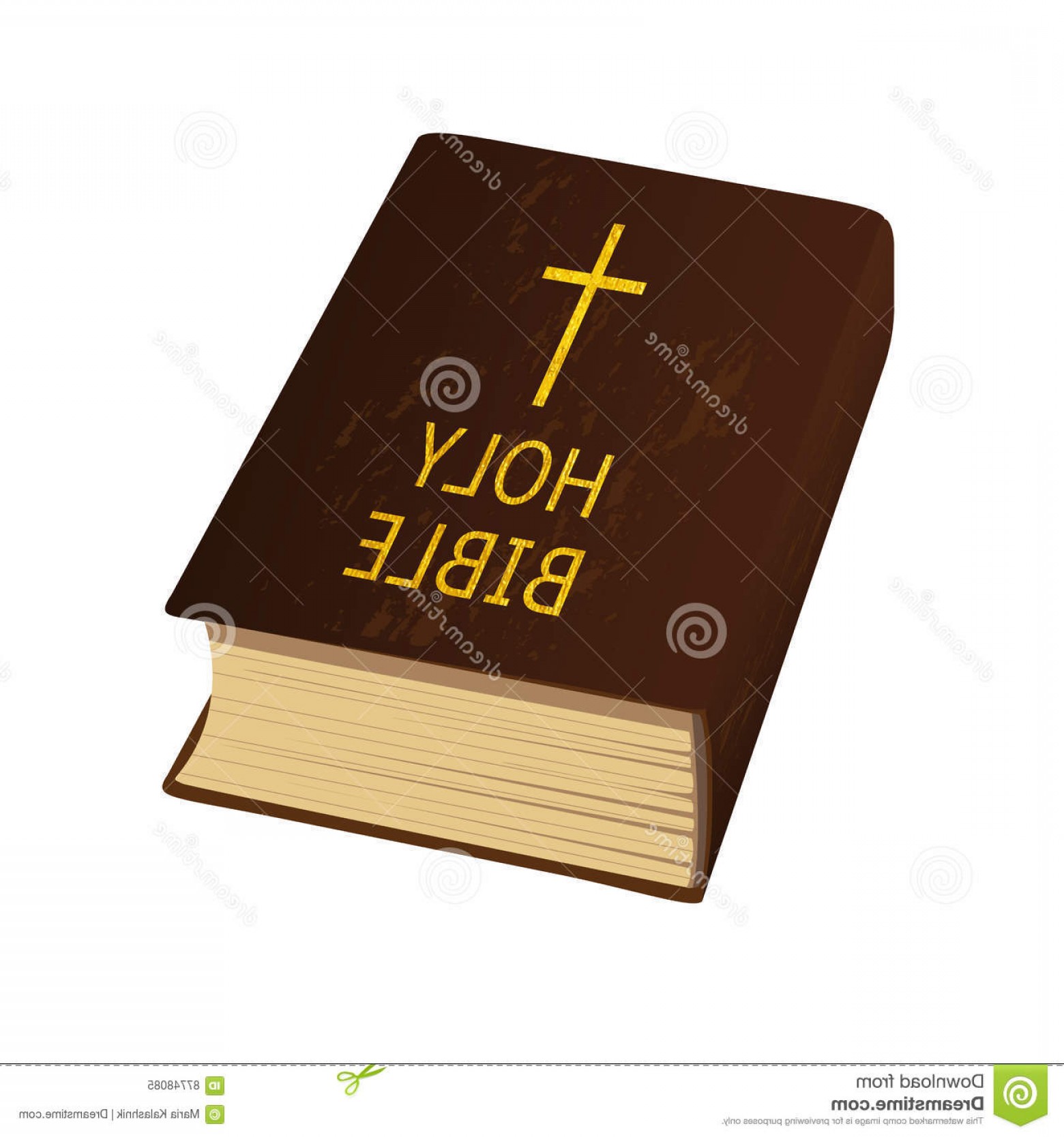 1560x1668 Stock Illustration Holy Bible Vector Illustration Hard Cover