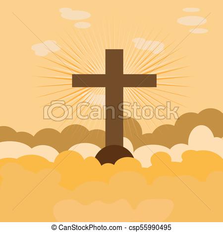 450x470 The Vector Illustration Devoted To Good Friday And Easter. The