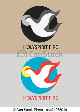 336x470 Holy Spirit Fire, Art Vector Logo Design.