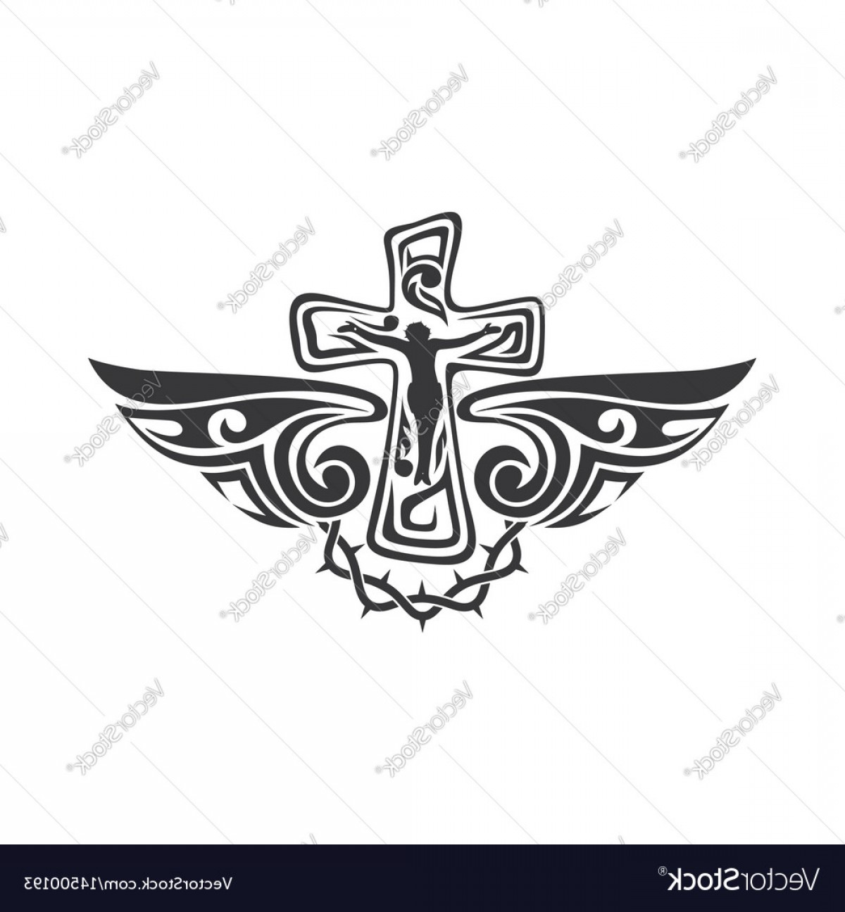 1200x1296 Cross And Holy Spirit Wings Vector Arenawp