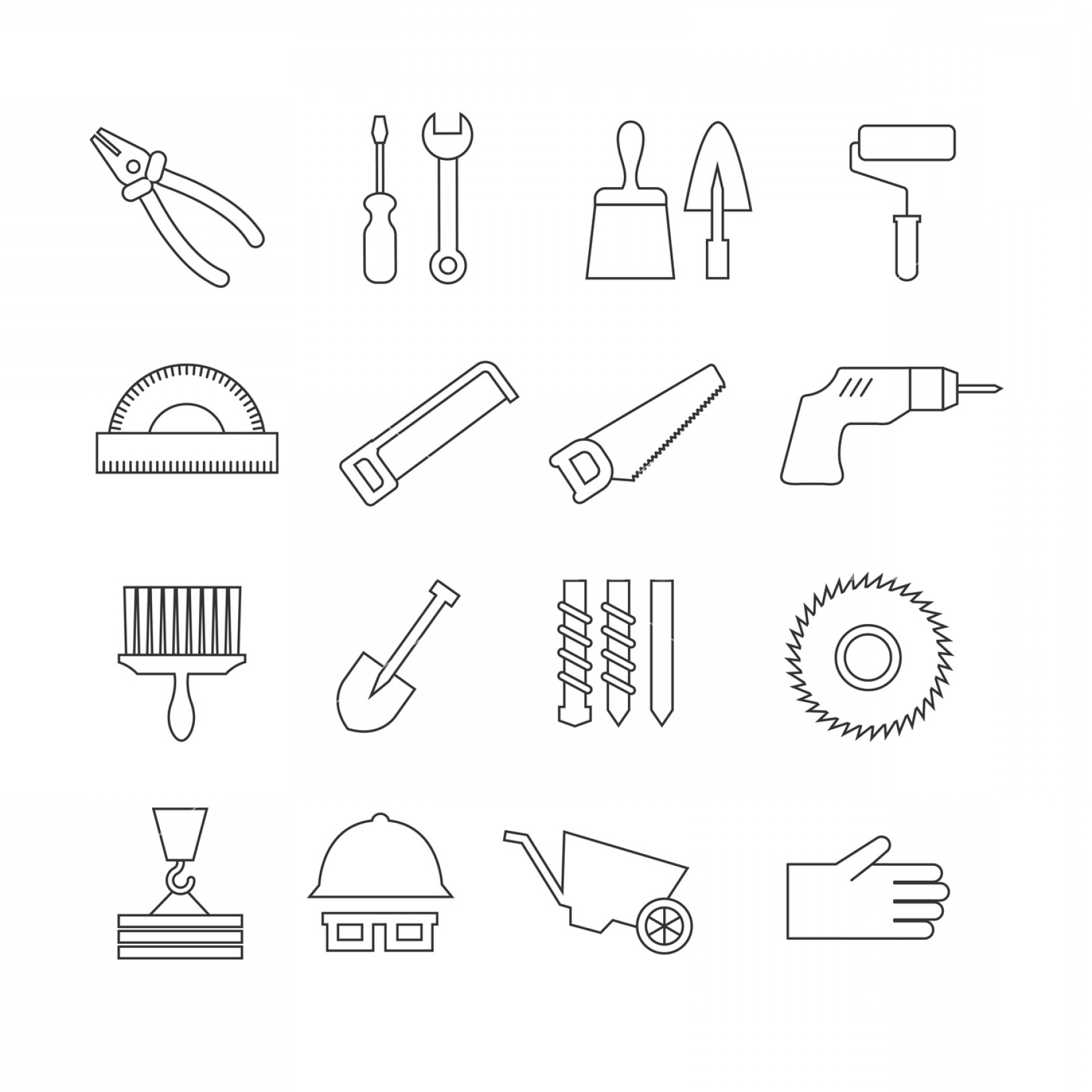 1680x1680 Home Construction Tools Vector Lazttweet