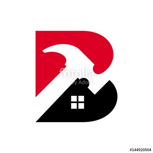 500x500 Hammer Logo Vector. Home Construction Logo. Stock Image And