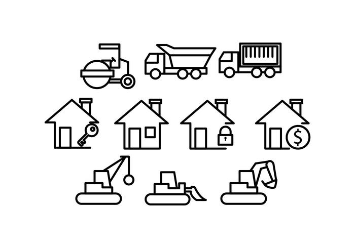 700x490 Free Home And Construction Line Icon Vector