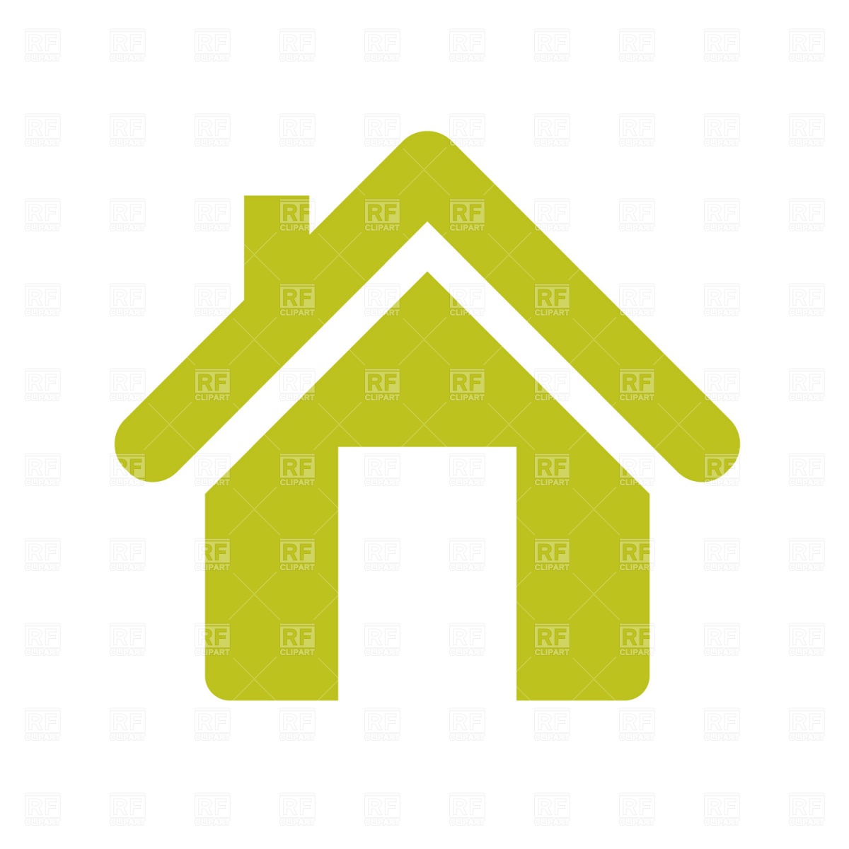 1200x1200 Home Icon, House With Flue Free Vector Image Vector Artwork Of
