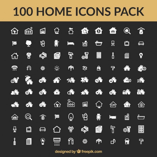 626x626 Home Icons Collection Vector Free Download