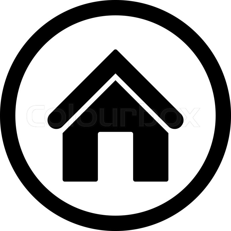 800x800 Home Vector Icon. This Rounded Flat Symbol Is Drawn With Black