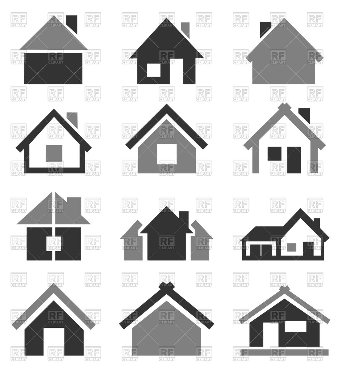 1108x1200 Set Of House Icons Vector Image Vector Artwork Of Icons And