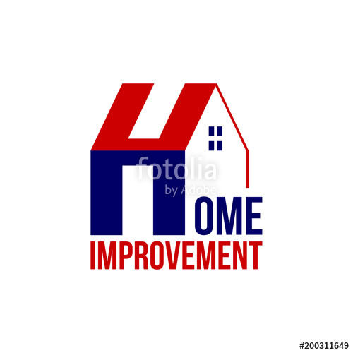 500x500 Home Improvement Logo Template. Stock Image And Royalty Free