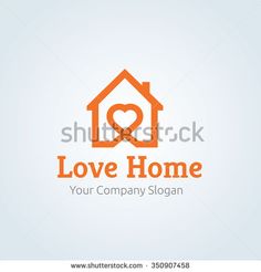 236x246 Love Home Logo,house Logo,love Logo,real Estate Logo,vector Logo