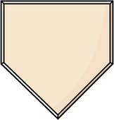 162x170 Baseball Home Plate Clipart