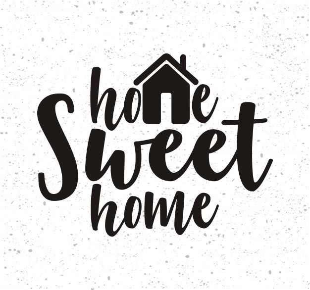 626x586 Handwritten Word Home Sweet Home. Vector Premium Download
