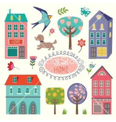 380x400 Home Sweet Home Vector By Olillia On