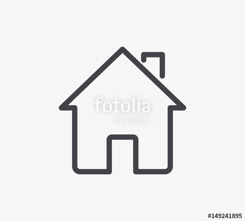500x450 Home Line Icon. Editable Stroke. Stock Image And Royalty Free