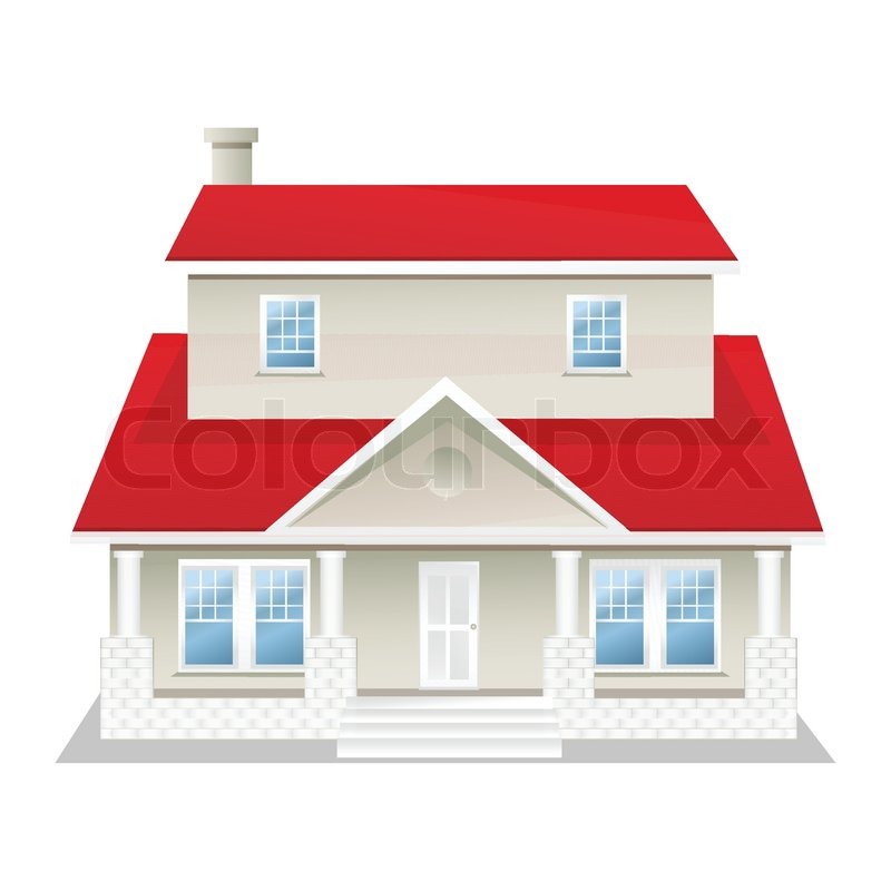 800x800 Illustration Of Vector House On An Isolated Background Stock