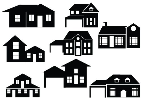 500x350 House Silhouette Vector In 2018 Templates