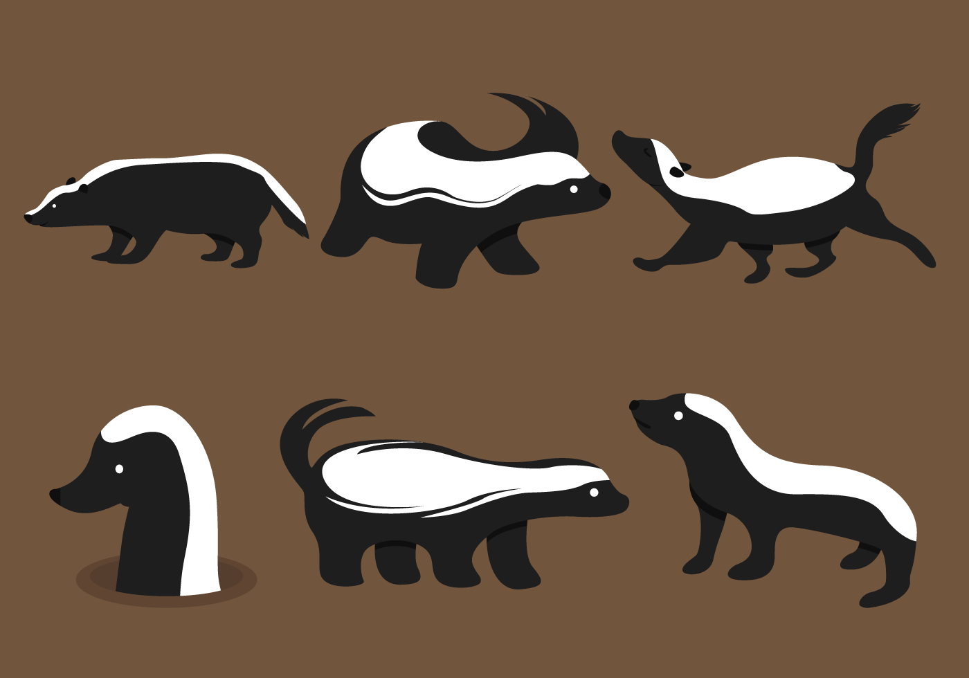 1400x980 Honey Badger Free Vector Art