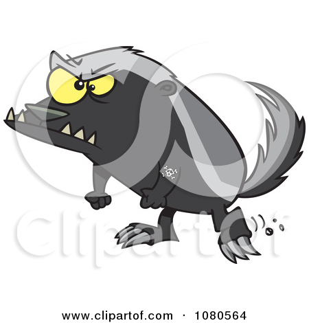 450x470 Badger Cartoon Clipart