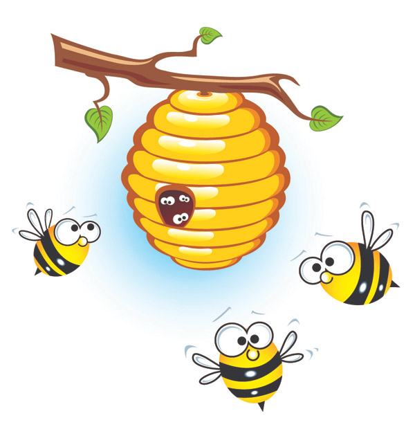 600x630 Vector Honey Bees Collected Free Vector 4vector